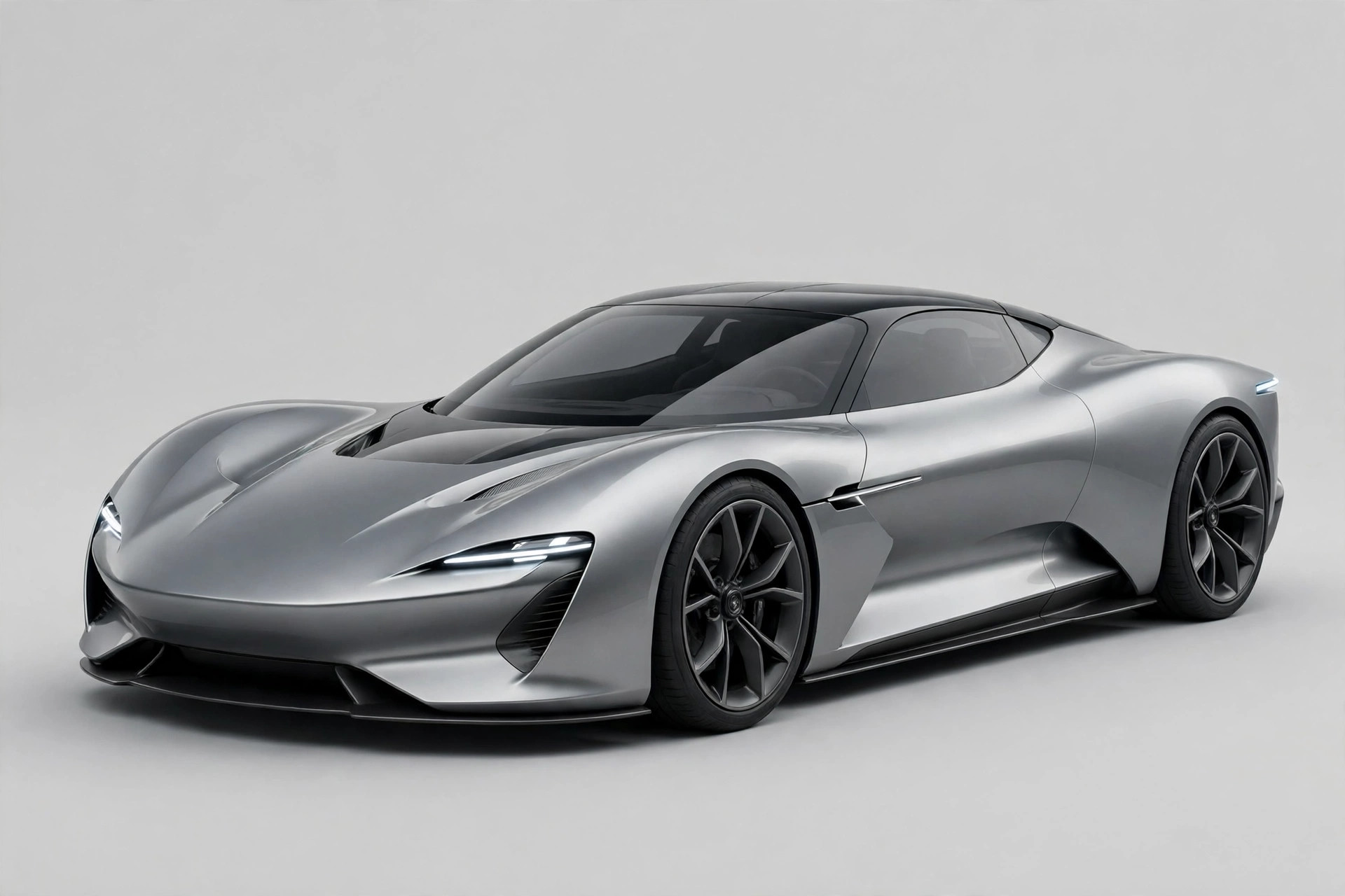 Illustration of a sleek electric supercar coupe
